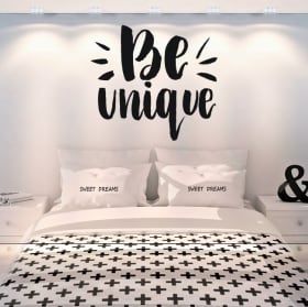 Decorative vinyl english phrases be happy