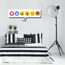 Decorative vinyl and stickers emojis or emoticons