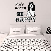 Decorative vinyl english phrase don't worry be happy
