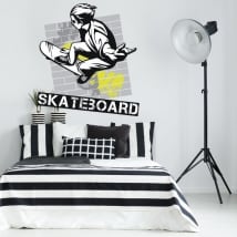 Vinyl and stickers skateboard