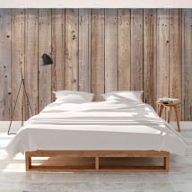Vinyl murals imitate wood