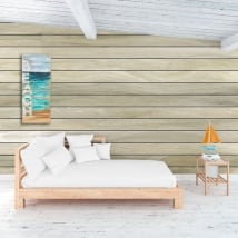 Vinyl murals wood effect