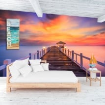 Vinyl murals walkway on the beach