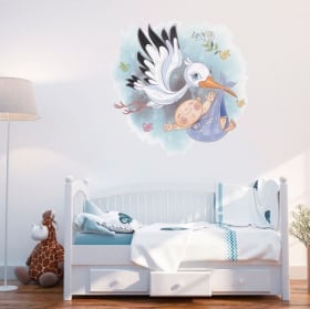 Decorative vinyl children stork for babies