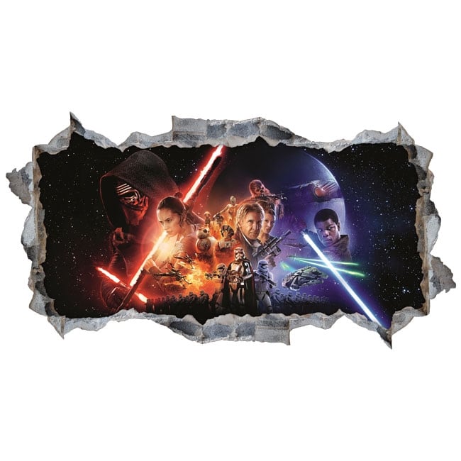 Stickers muraux Star Wars 3D French 5893