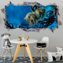 Vinyl 3d cat alice in wonderland