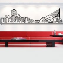 Vinyl and stickers valencia city skyline
