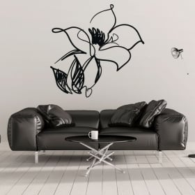 Decorative vinyl and stickers floral stroke