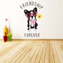 Vinyl and stickers dog with phrase in english