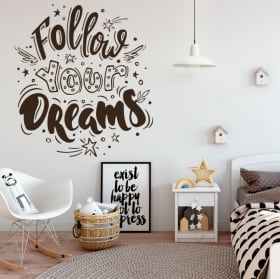 Decorative vinyl with motivational phrases