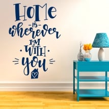 Vinyl and stickers romantic phrases in english