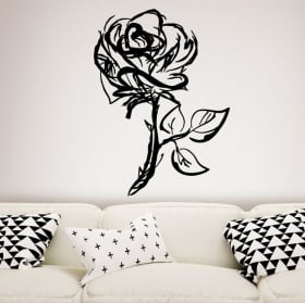 Decorative vinyl and stickers with roses