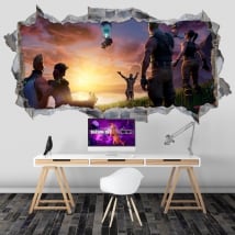 Vinyl wall hole 3d fortnite