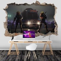 Vinyls hole wall video game fortnite 3d
