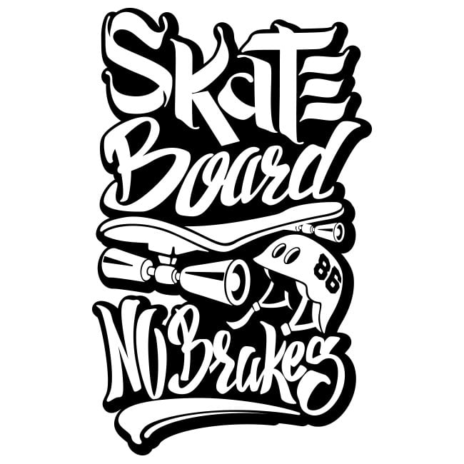 Vinyl stickers skateboard