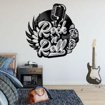 Rock and roll vinyl stickers