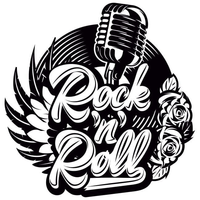 🥇 Rock and roll vinyl stickers 🥇