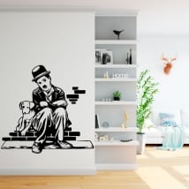 Vinyl and stickers charles chaplin dog life