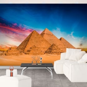 Vinyl wall murals of giza pyramids