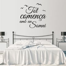 Vinyl phrases in catalan it all starts with a dream