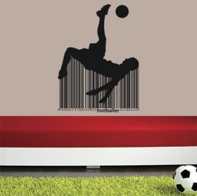 Vinyl and stickers barcode football