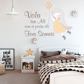 Vinyl and stickers catalan phrases vola tan alt