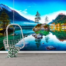 Vinyl murals germany sunrise hintersee lake