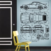 Stickers and vinyl porsche petro blueprints