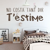 Vinyl and stickers catalan phrases i love you