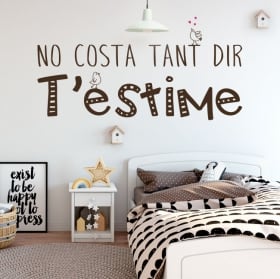 Vinyl and stickers catalan phrases i love you