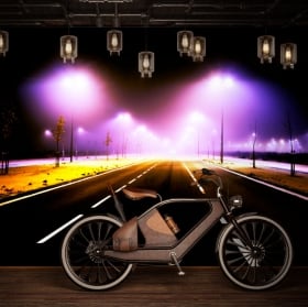 Vinyl wall murals lights on the road