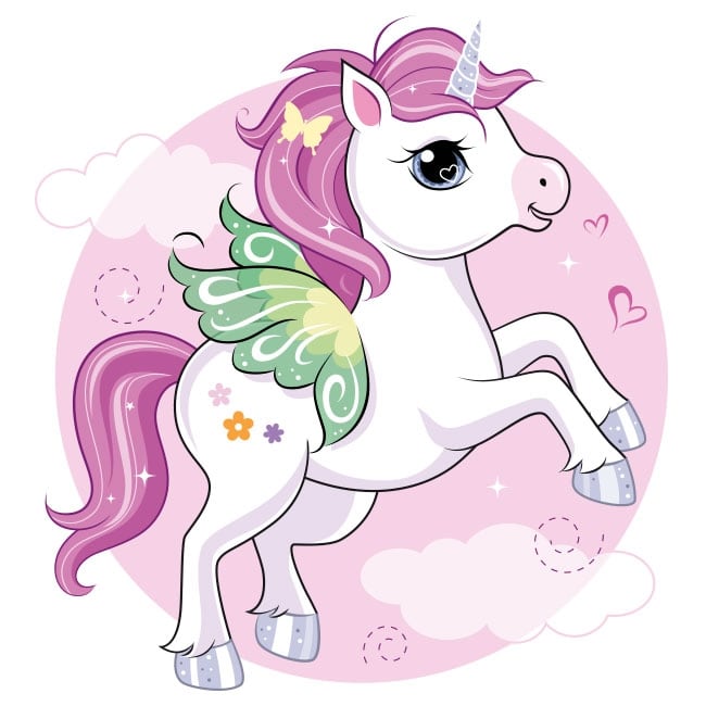 Vinyl and stickers children's unicorn