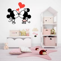 Vinyl stickers mickey and minnie mouse love