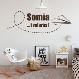 Vinyl and stickers catalan phrase somia i volar&agrave;s