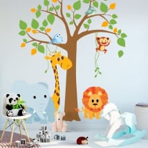 Vinyls and children's stickers tree with animals