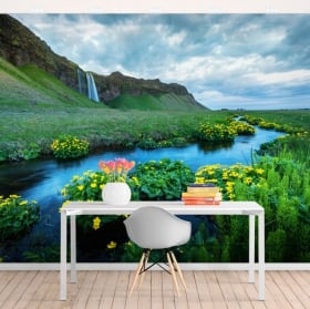 Wall murals seljalandsfoss waterfalls iceland