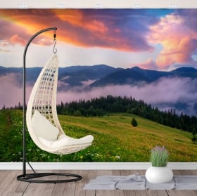Vinyl wall murals england sunrise in mam tor