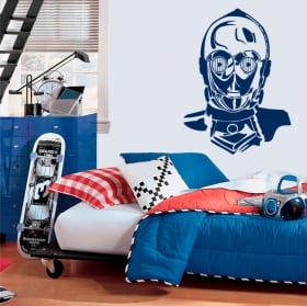Decorative vinyl c-3po robot star wars