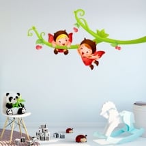 Stickers tree branch and ladybugs children's
