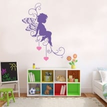 Vinyl or stickers angel with hearts