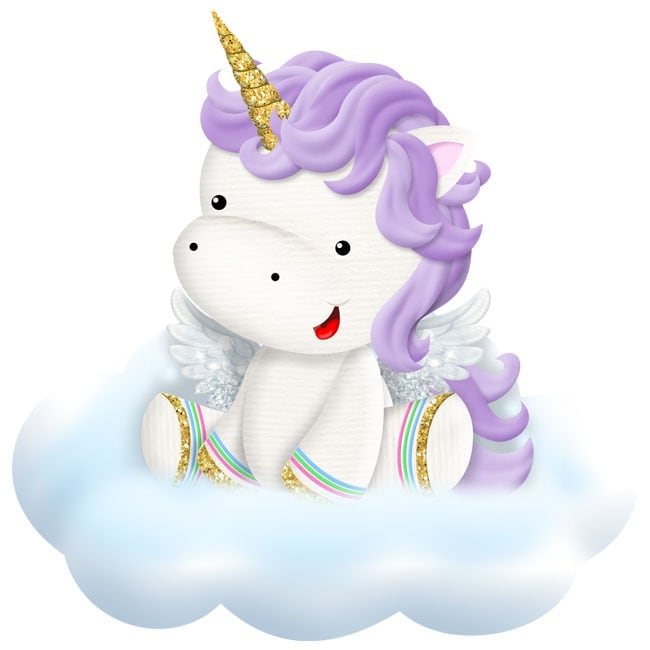 Vinyl and stickers children's unicorn