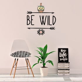Vinyl and stickers english phrases be wild