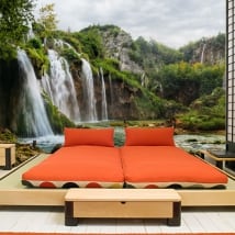 Vinyl wall murals landscape with waterfalls