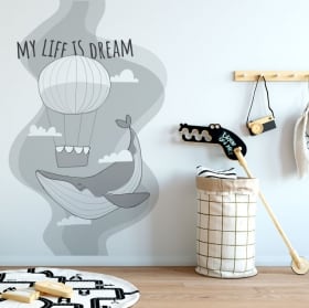 Decorative stickers phrase follow your dreams