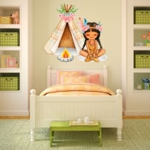 Decorative vinyl and stickers indian boho style