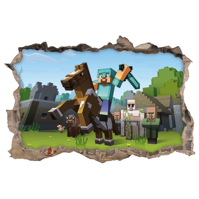 Vinilos adhesivos 3d minecraft