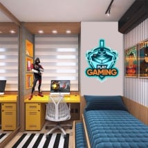 Decorative vinyl and stickers play gaming