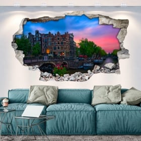 Vinyls hole wall 3d caf&eacute; papeneiland amsterdam