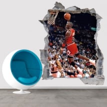 Vinyl and 3d stickers basketball michael jordan