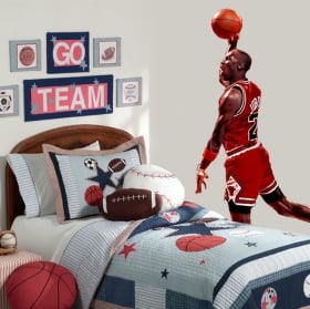 Decorative vinyl michael jordan basketball